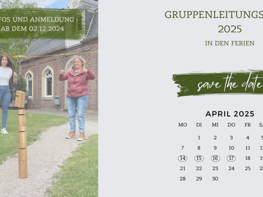Seminarnummer M-25-I.1-001 | Gruppenleitungskurs Woche 2025 in Haltern